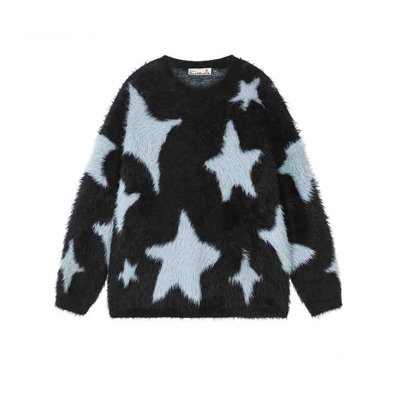 Y2K Star Mohair Over-sized Sweater