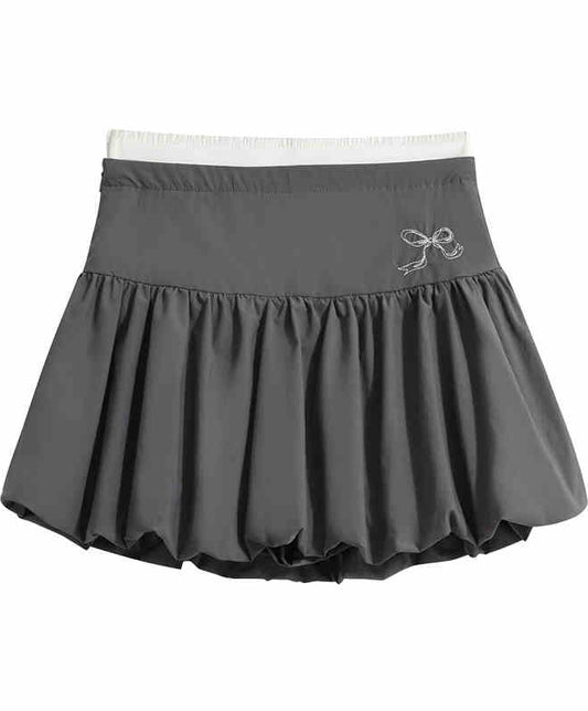 Preppy Bow Lantern Bud Skirt