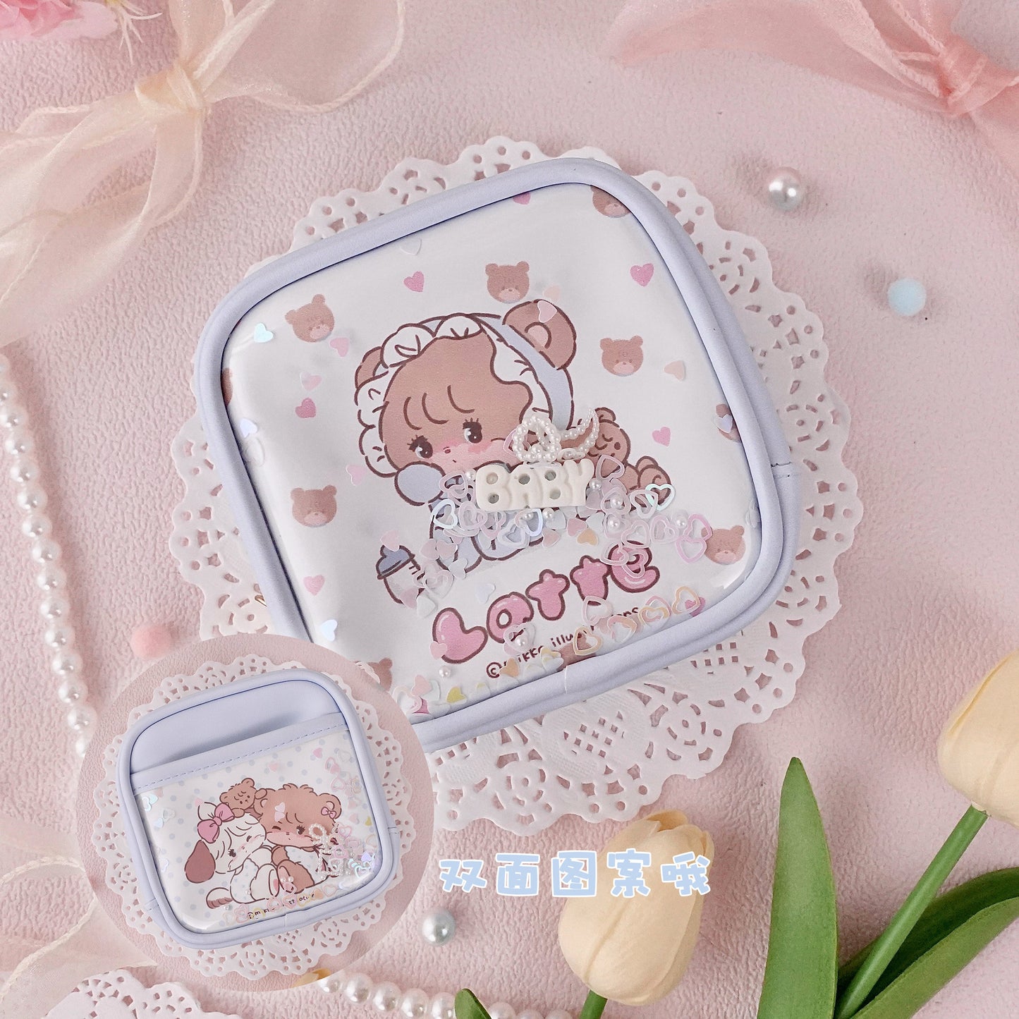 kawaii mini cosmetic bag