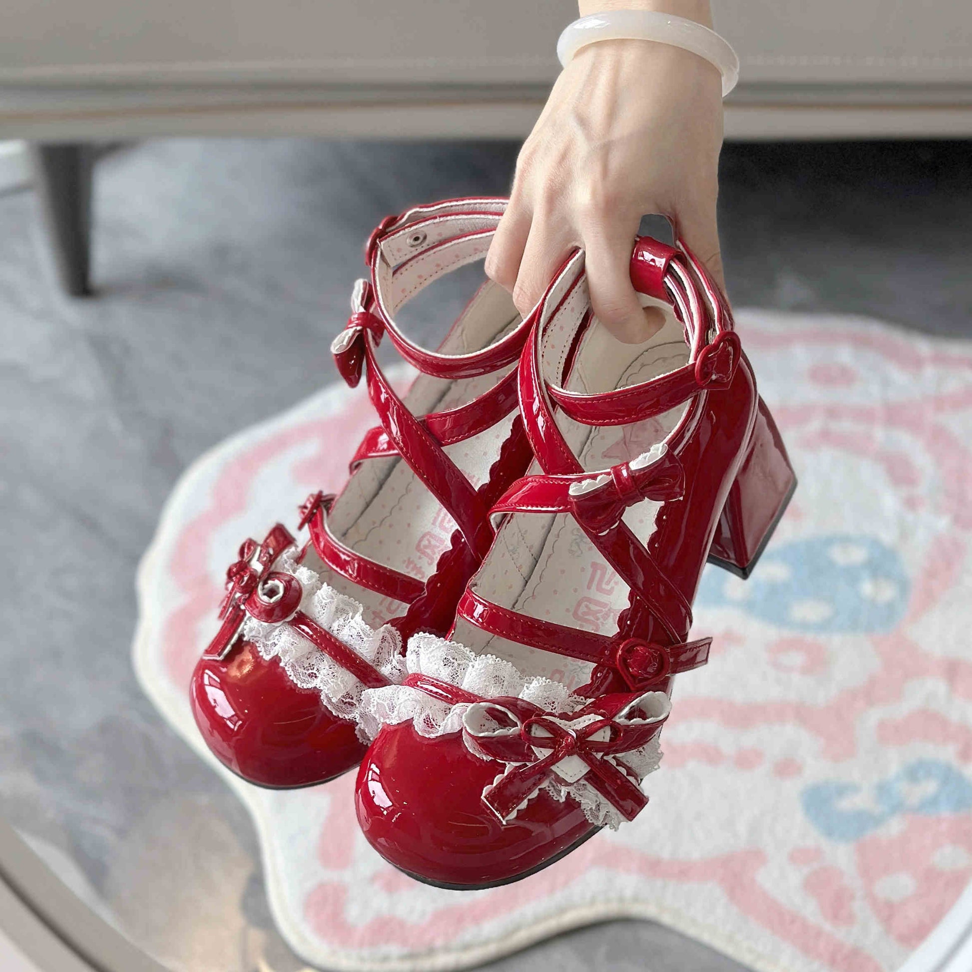 Ballet Lace Round Toe Lolita Shoes