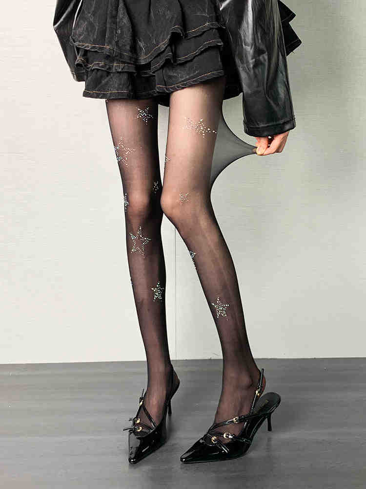 Sparkling Star Y2k Thigh High Socks