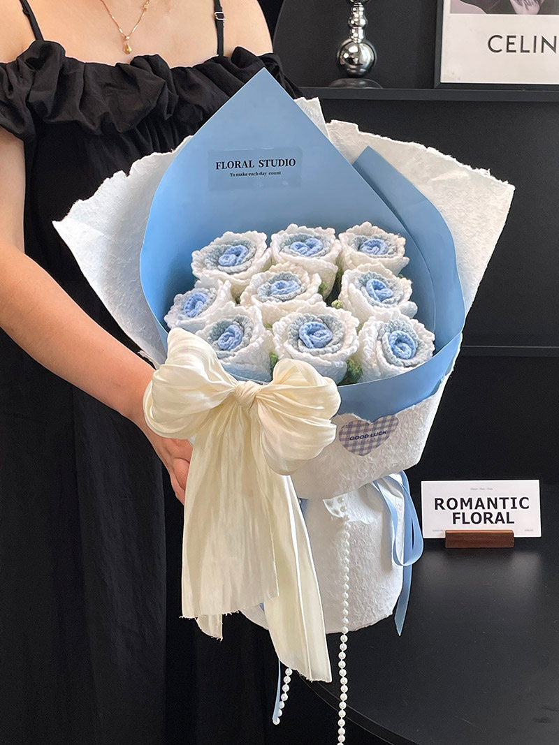 rose handwoven bouquet