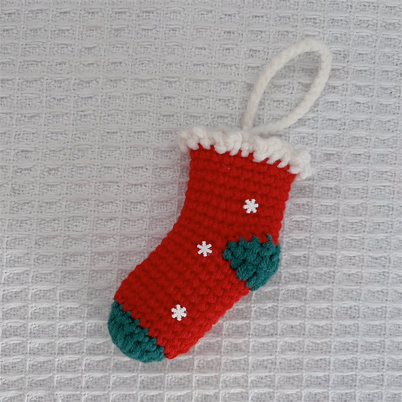 diy crocheted Christmas socks