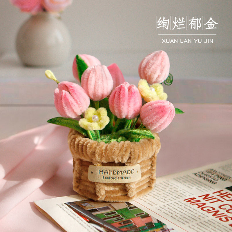 Twisting stick potted flower basket ornaments diy material package