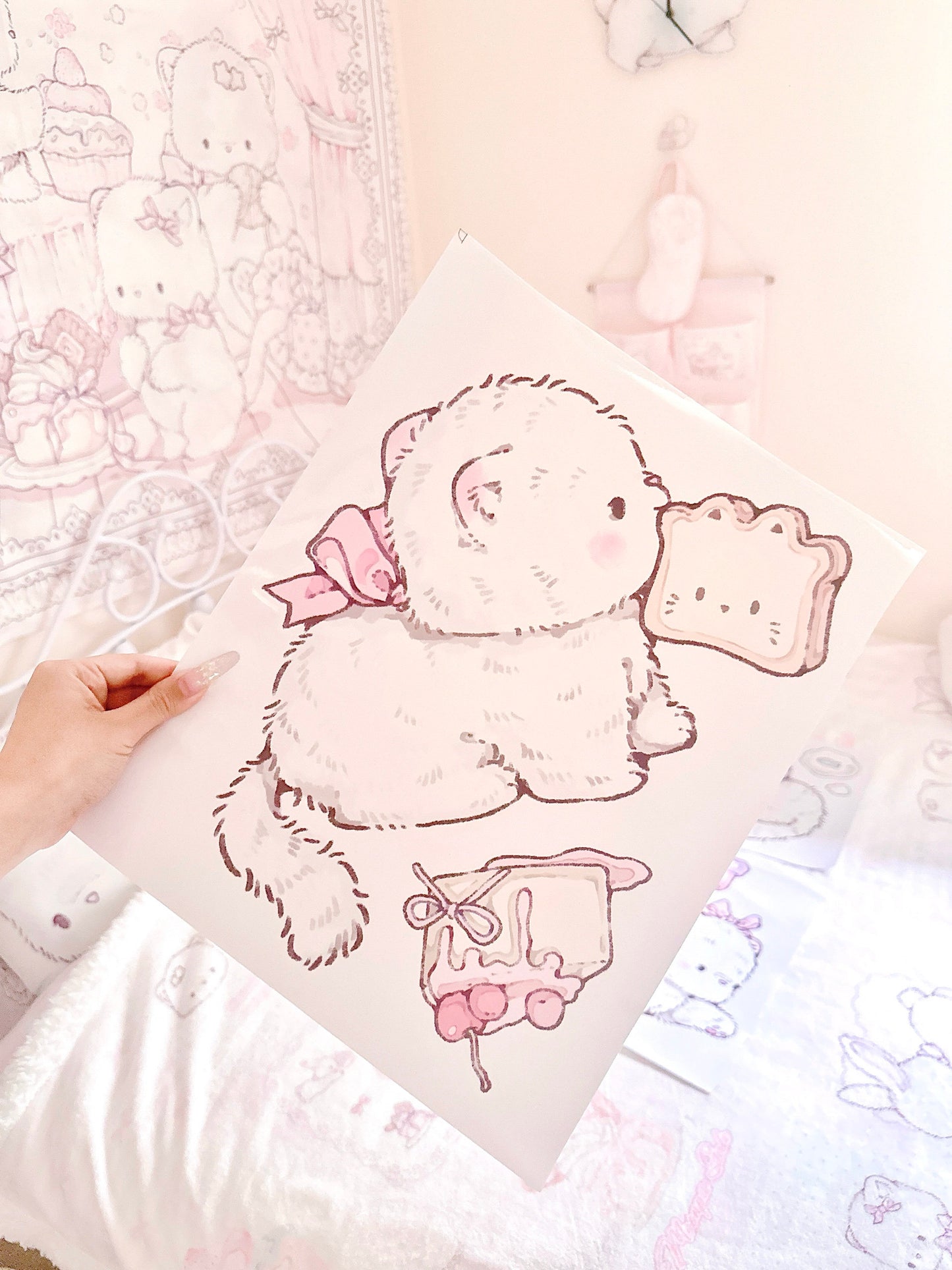 kawaii decorative glass static sticker
