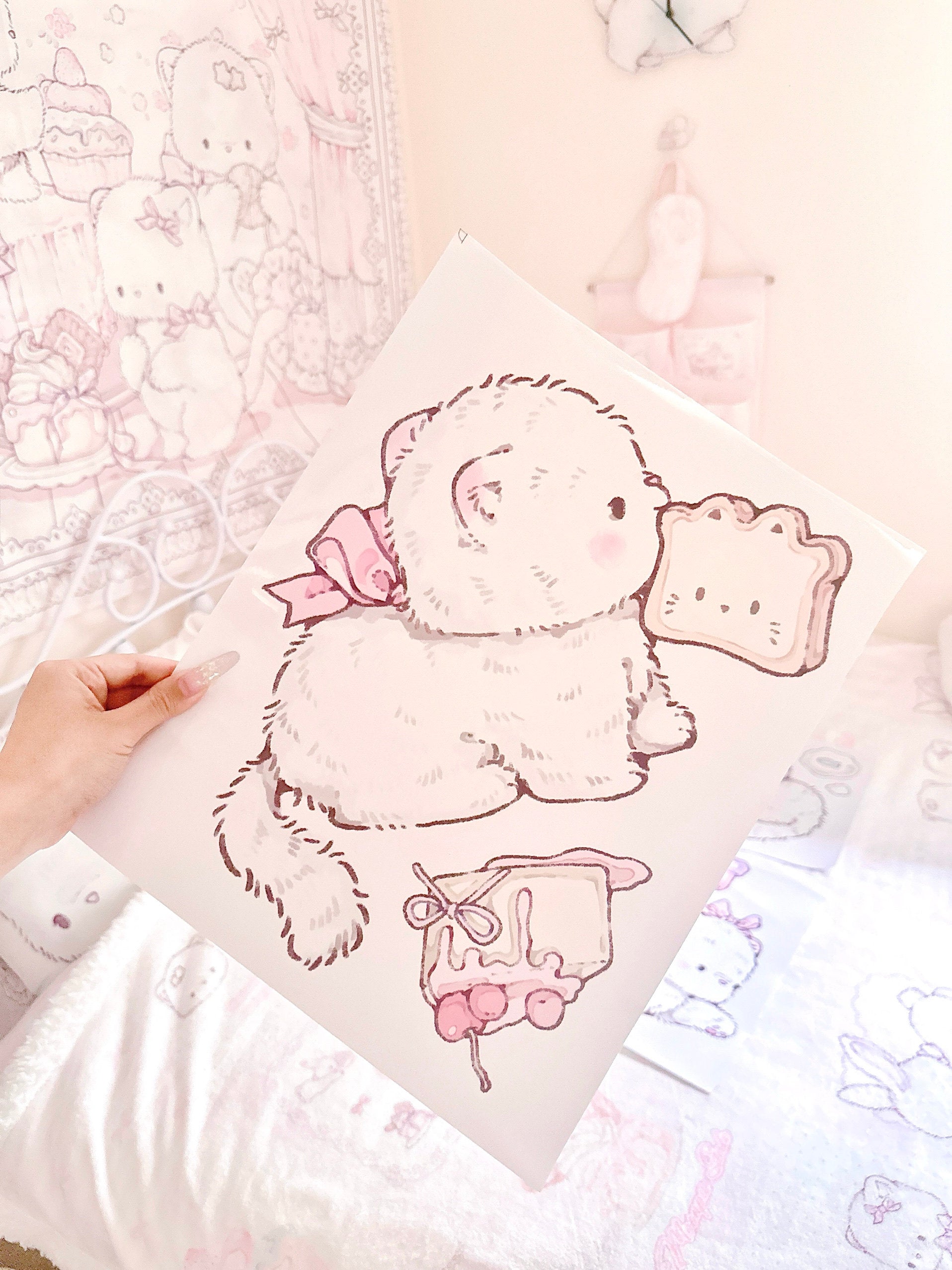 kawaii decorative glass static sticker
