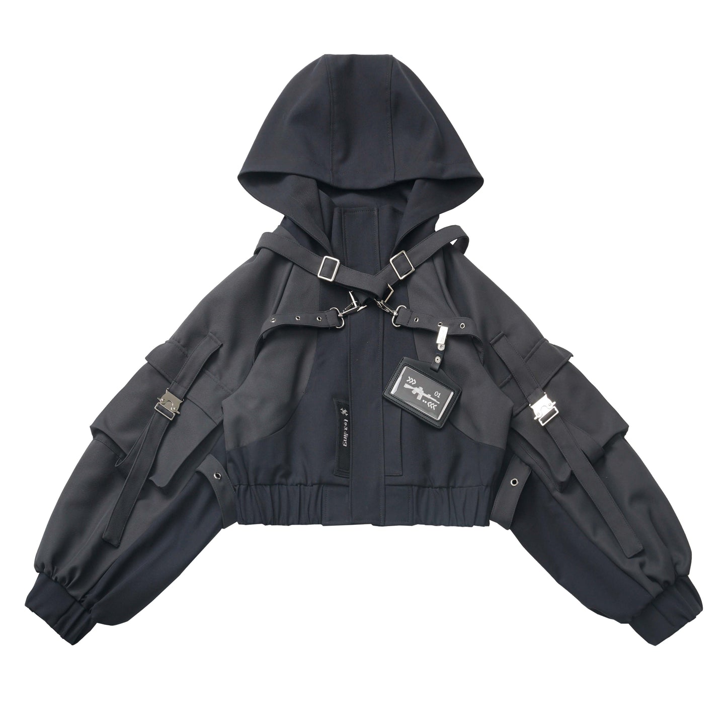 acubi black straps jacket