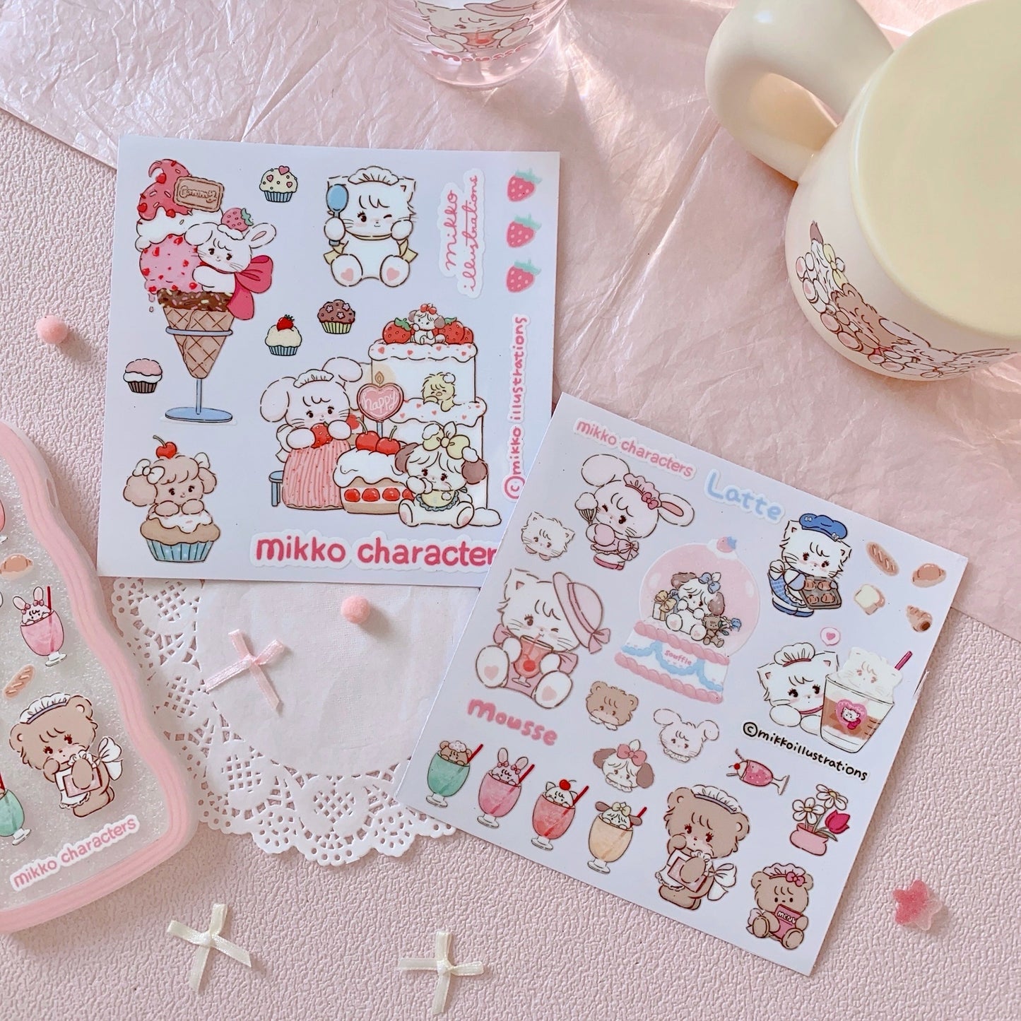 cute waterproof crystal stickers