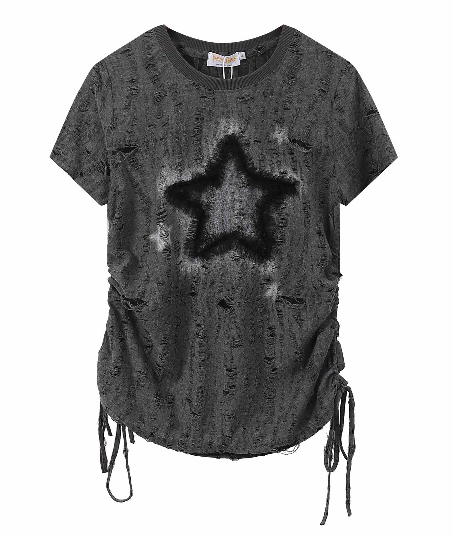 Grunge Embroidered Star Tank Top