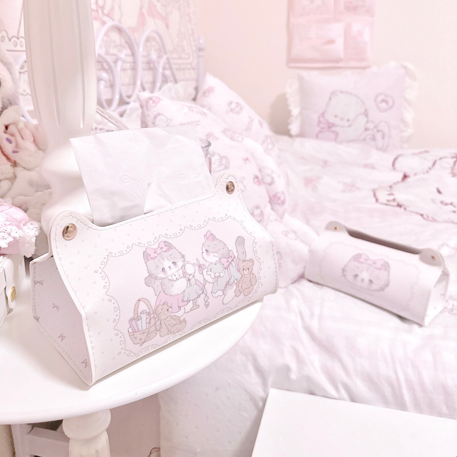 Cute cat leather tissue box tp2