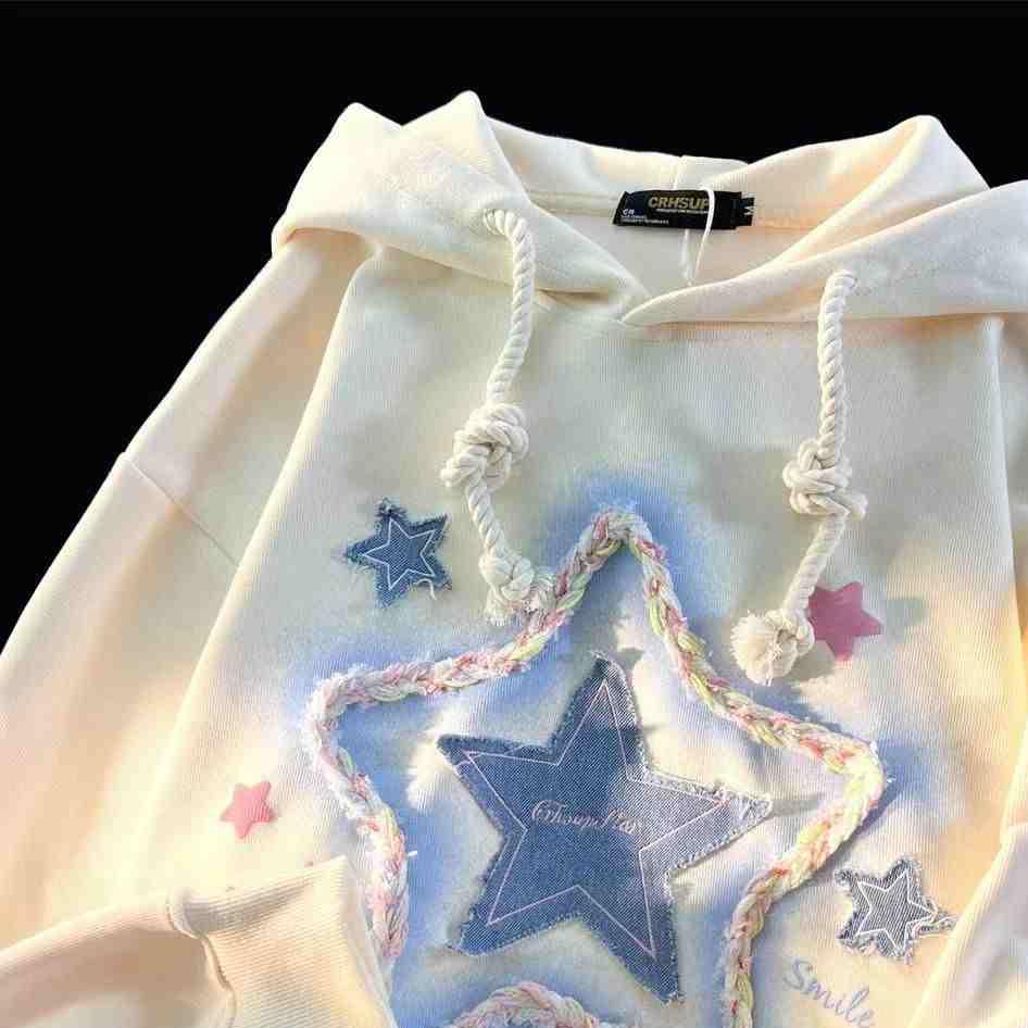 Oversize Star Patch Hoodie