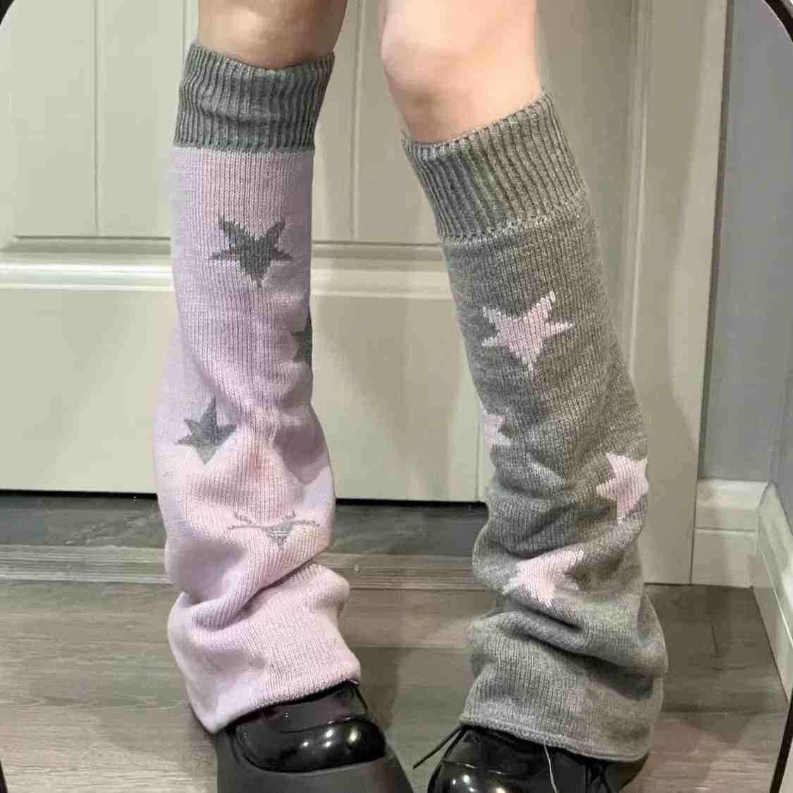 Y2K Star Knitted Leg Warmers