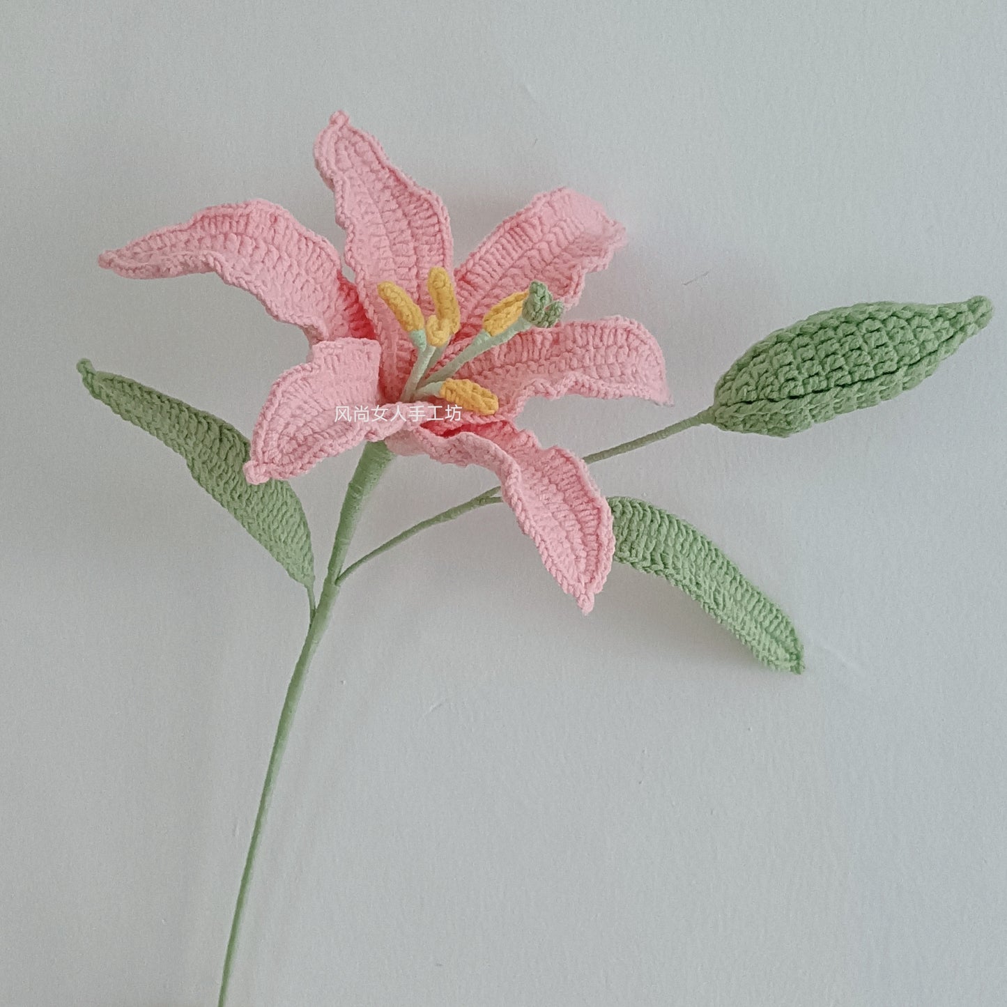 lily wool hand-woven flower