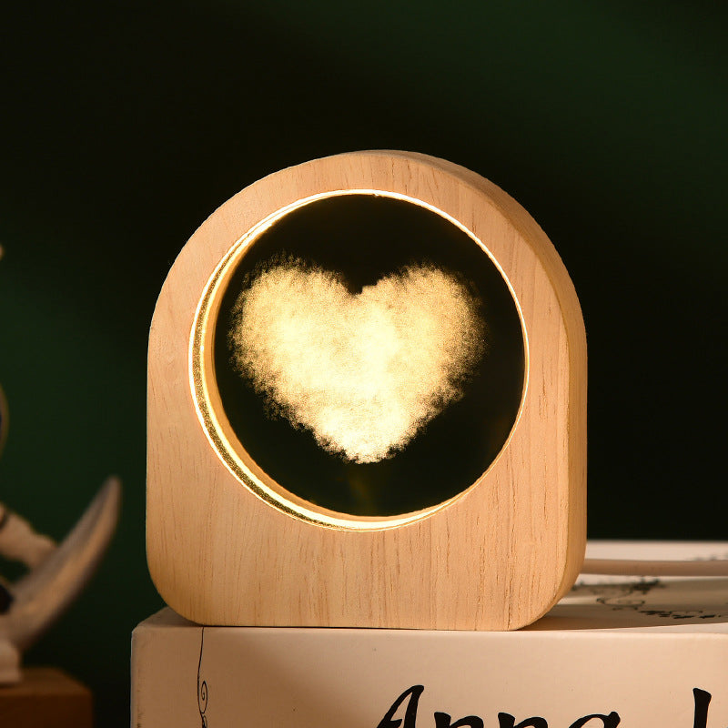 starry sky crystal ball 3D internal carving luminous light