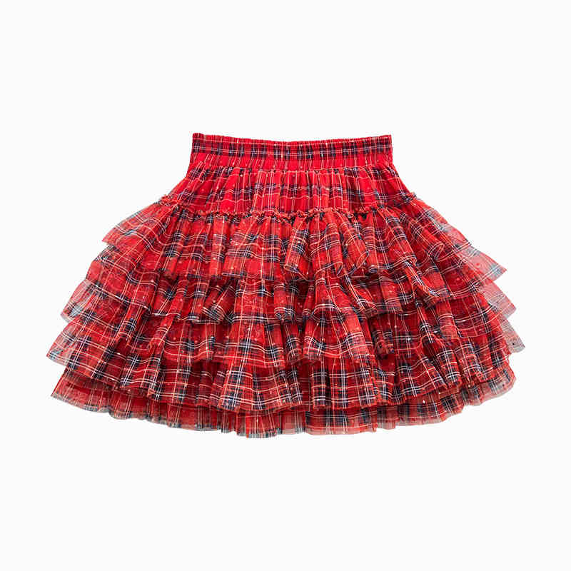 Fairy Princess Plaid Cake Skirt
