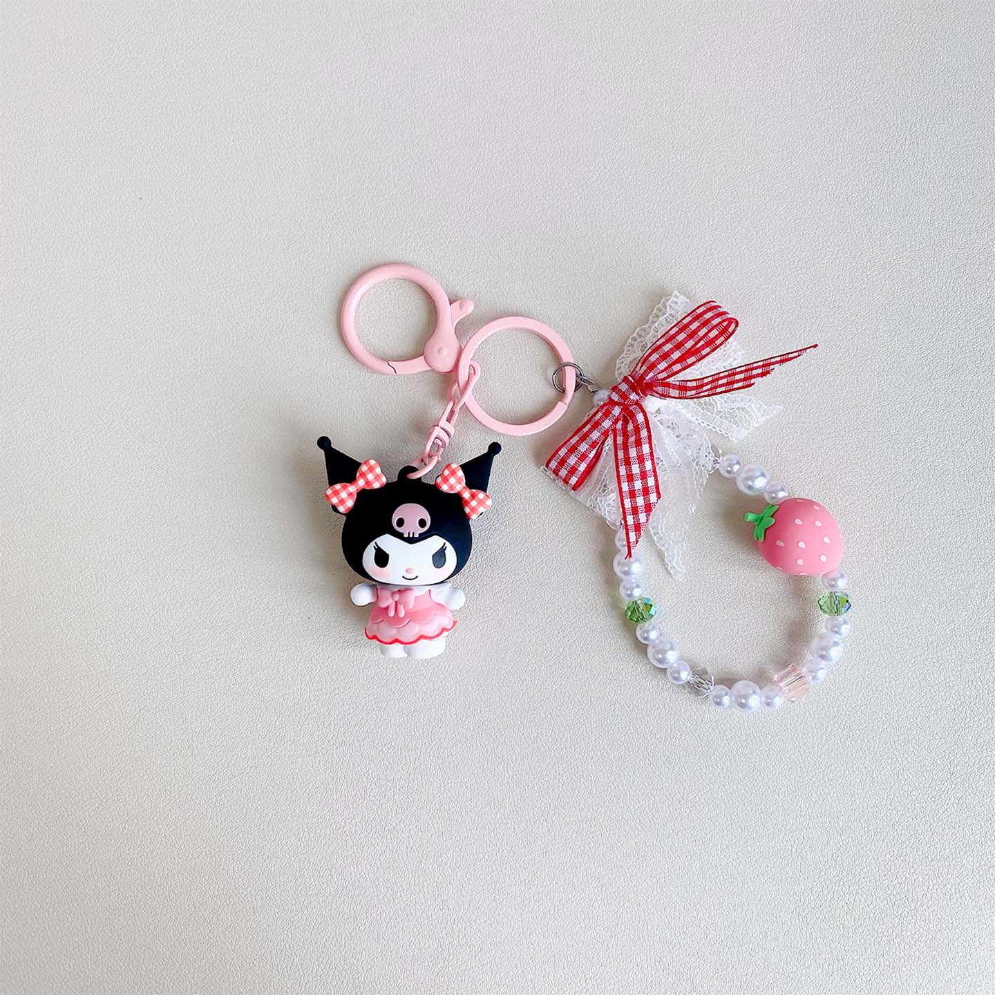 Sanrio plaid strawberry series bracelet buckle