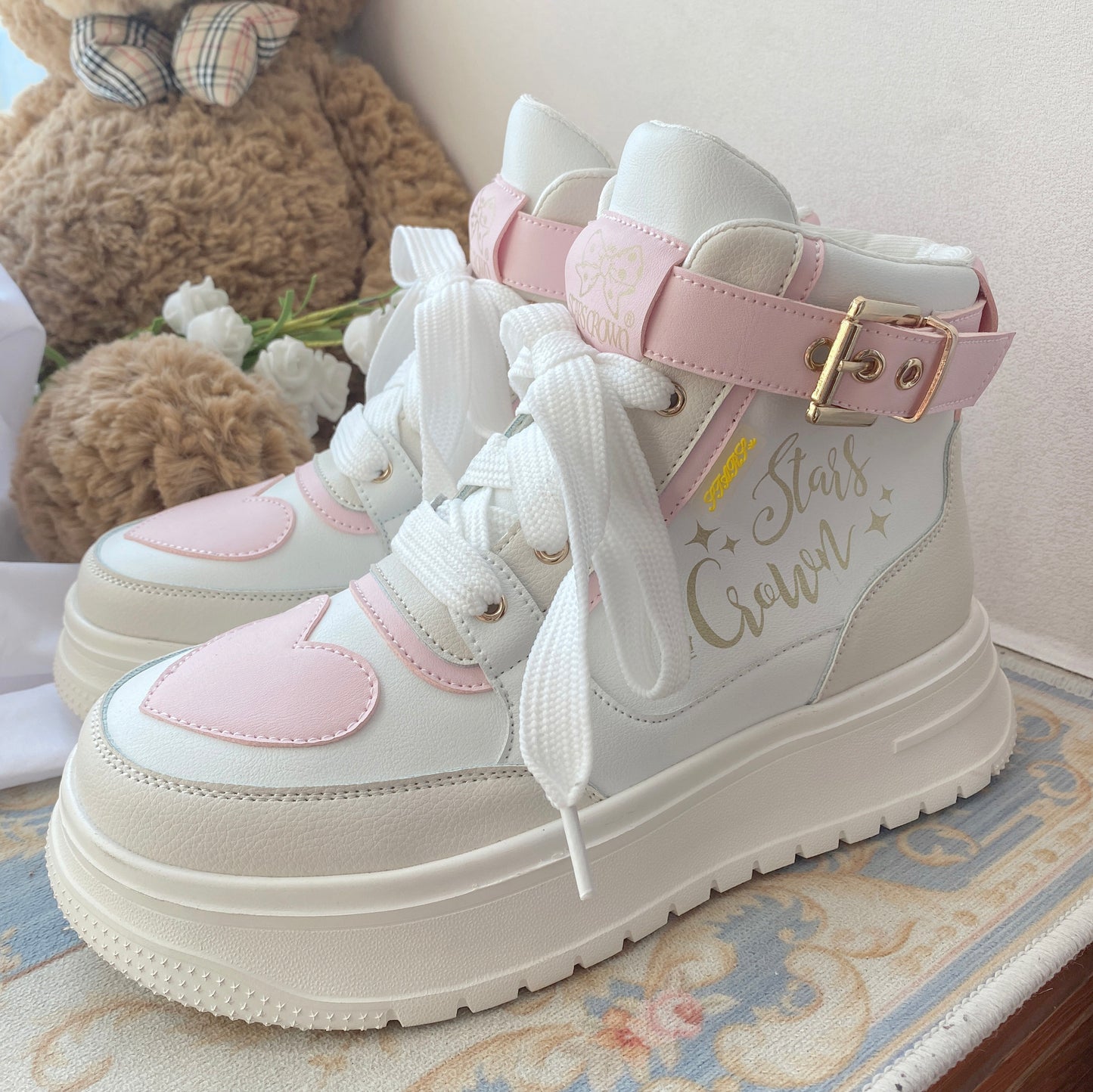 pastel kawaii platform sneakers