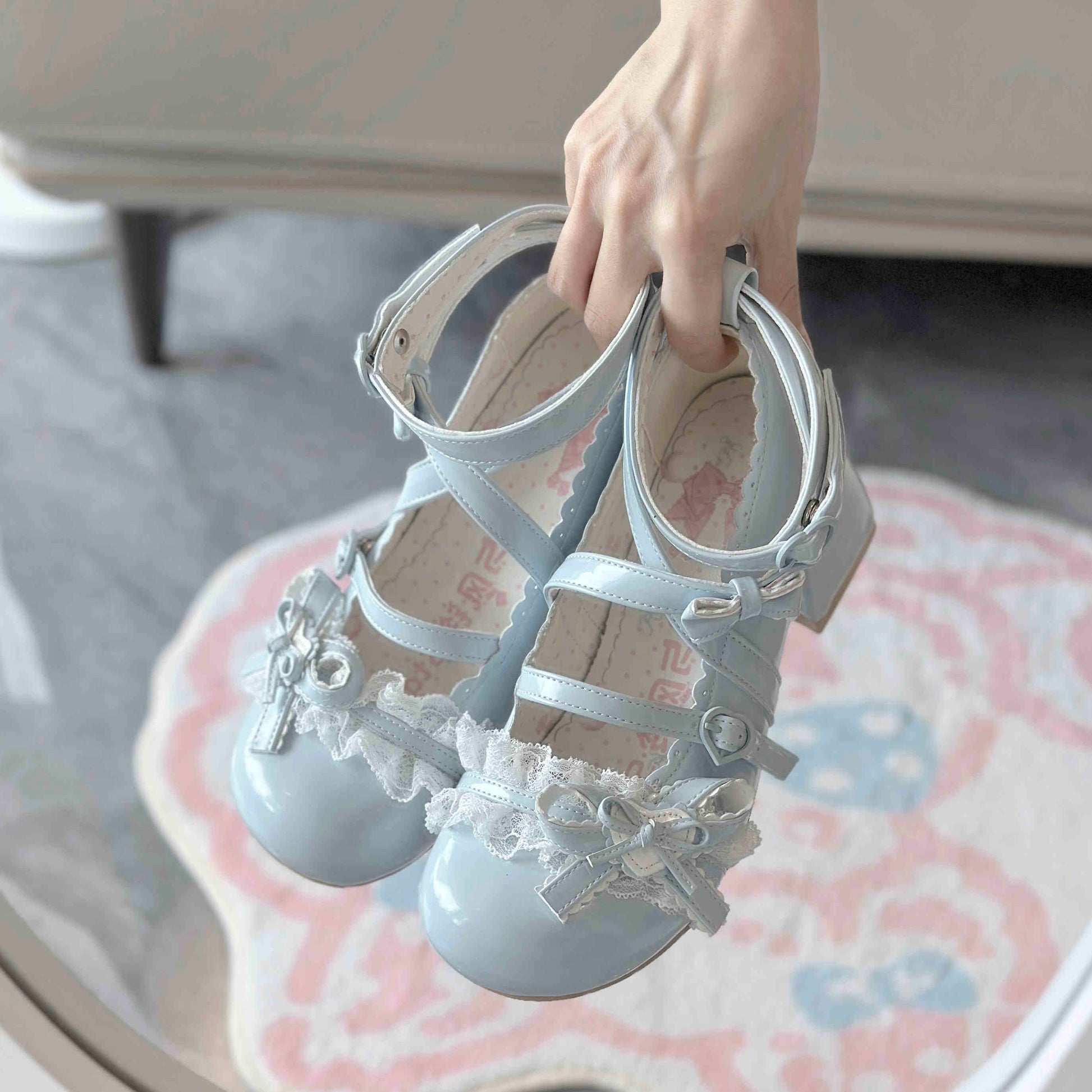 Ballet Lace Round Toe Lolita Shoes