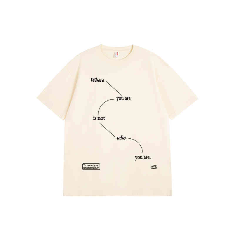 Simple Line Letters Cotton Tee