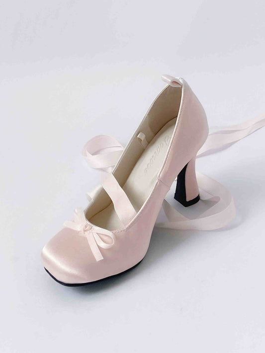 Ballet Satin High-heeled Shoes