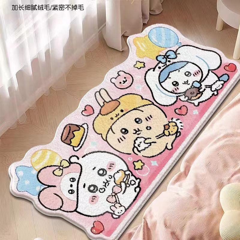 cute bedside imitation cashmere floor mat carpet