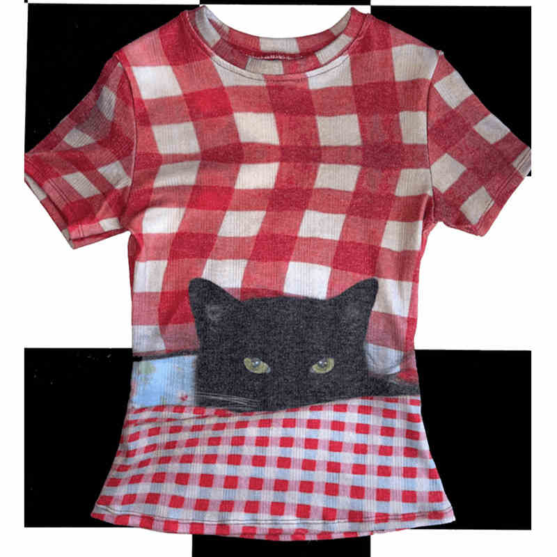 Striped Printed Jersey T-shirt