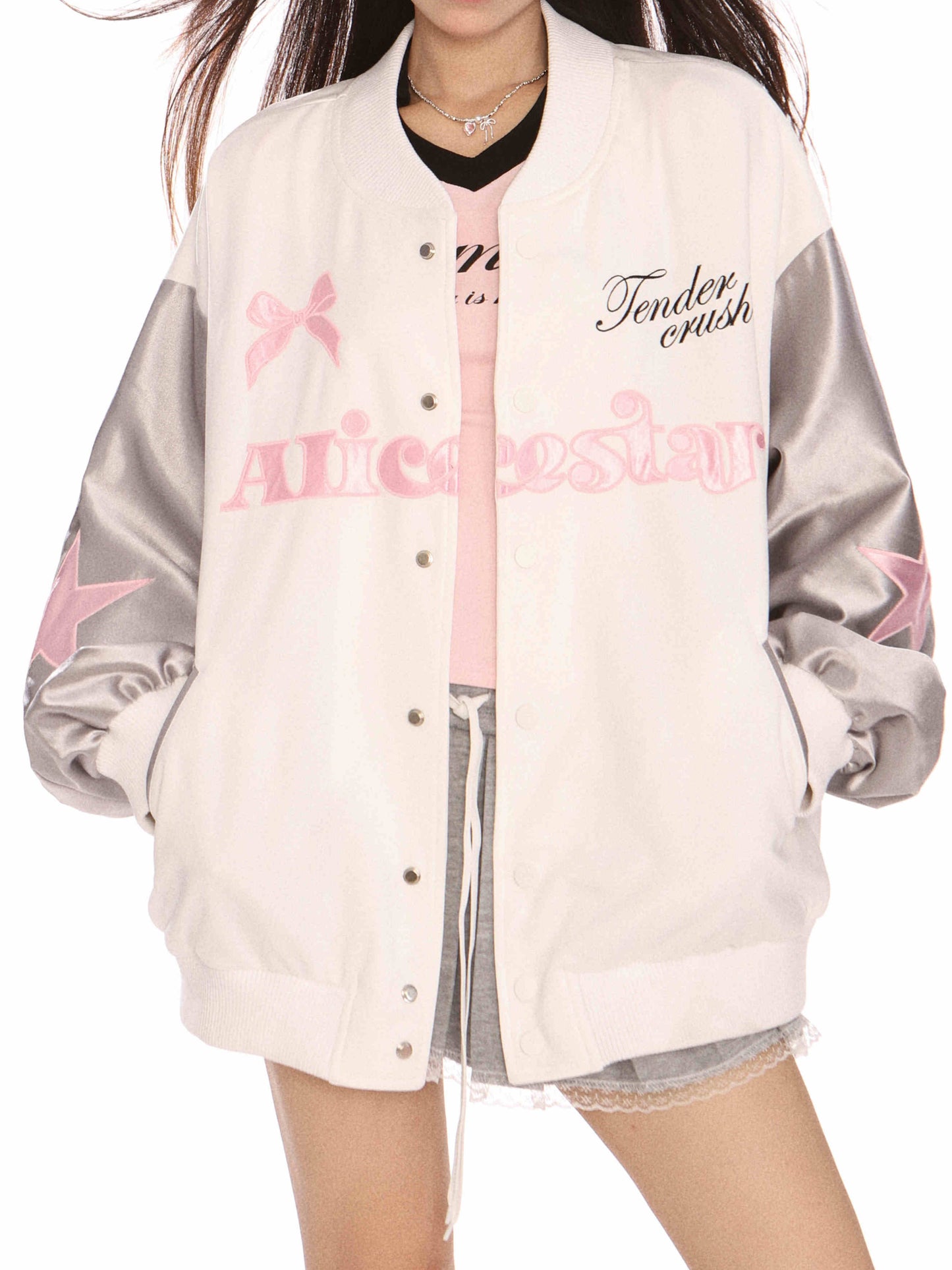 Y2K Butterfly Embroidered Baseball Jacket