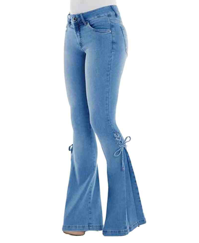 Coquette Bow Flare Jeans