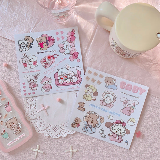 cute waterproof crystal stickers