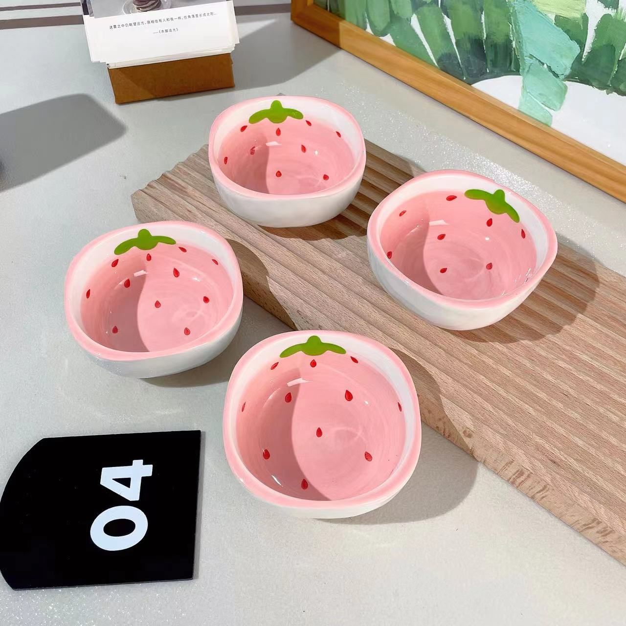 Strawberry ceramic small dish