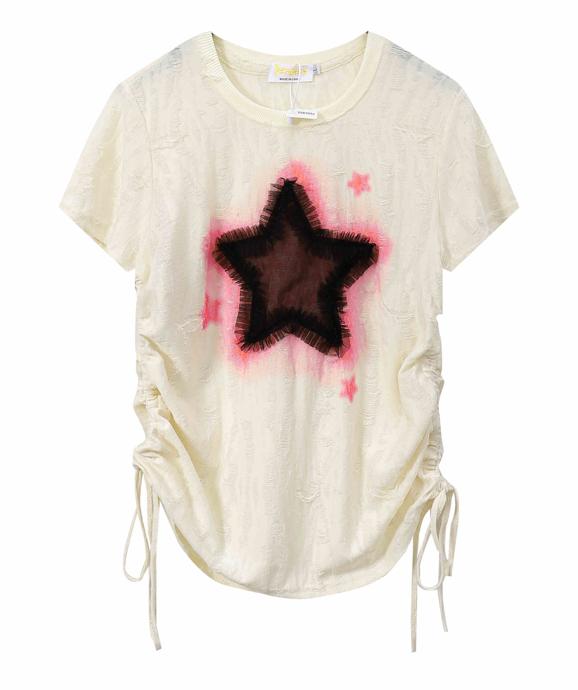 Grunge Embroidered Star Tank Top