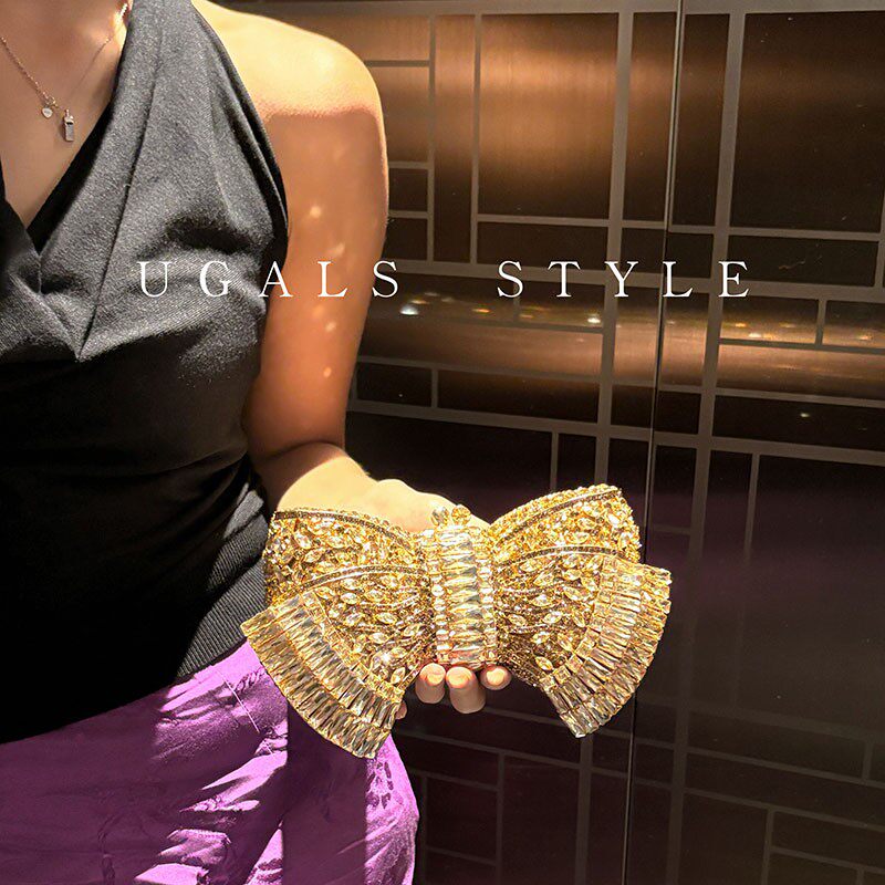 bow rhinestone crossbody bag