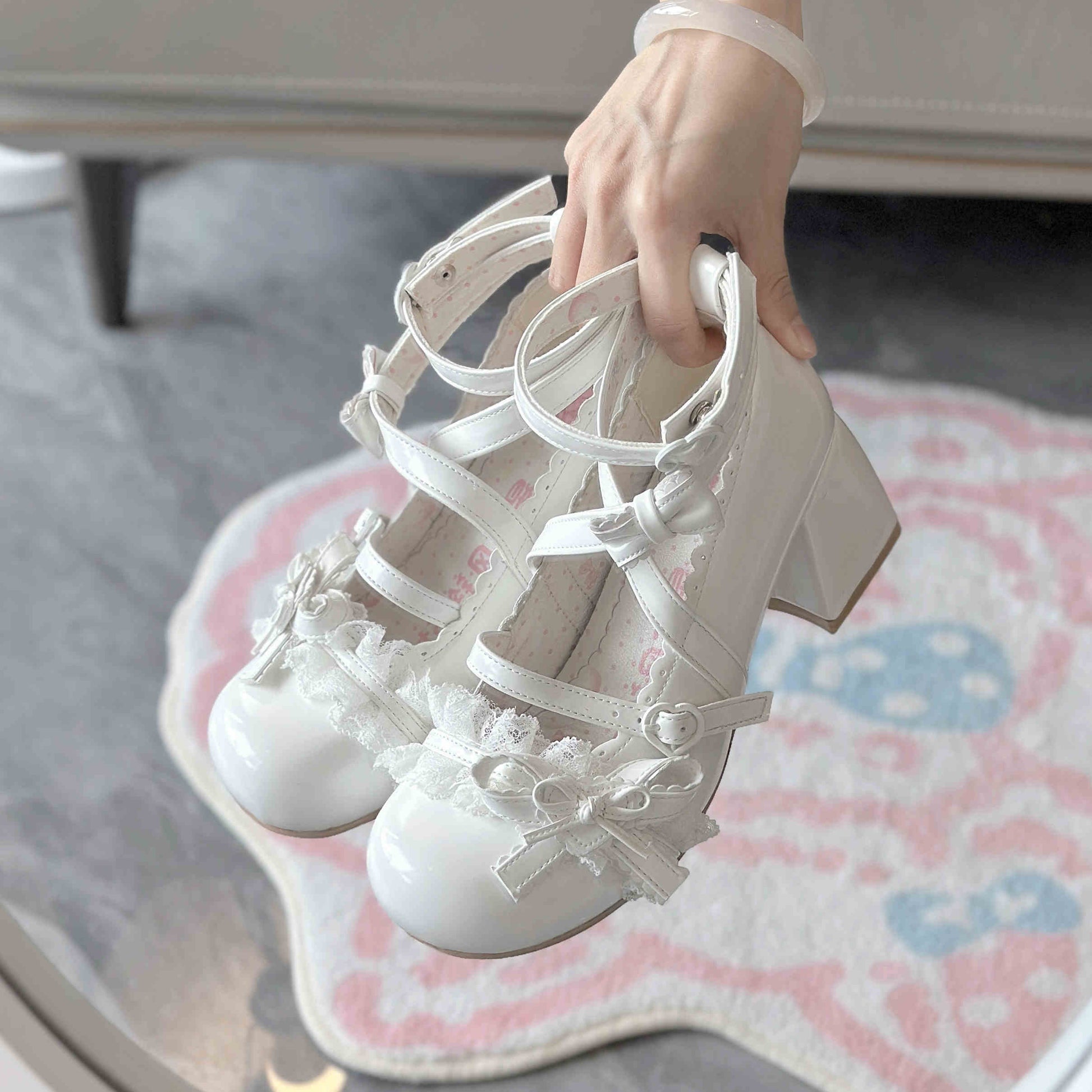 Ballet Lace Round Toe Lolita Shoes