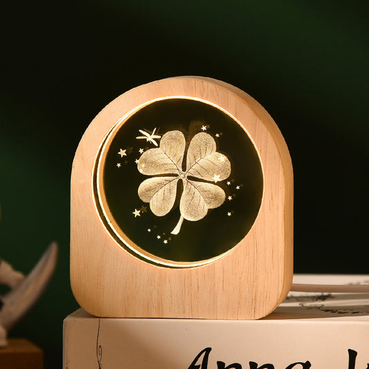 starry sky crystal ball 3D internal carving luminous light