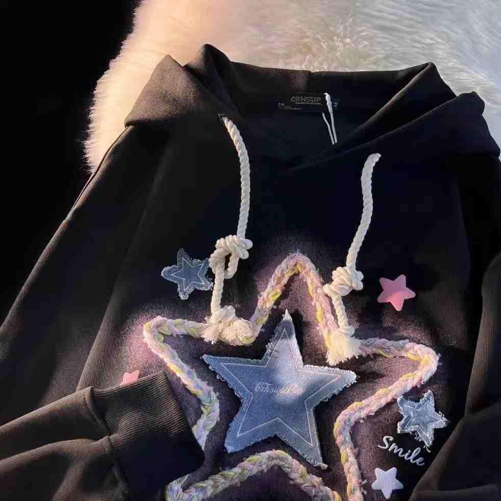 Oversize Star Patch Hoodie