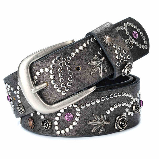 Fairy Grunge Plants Rivet Belt