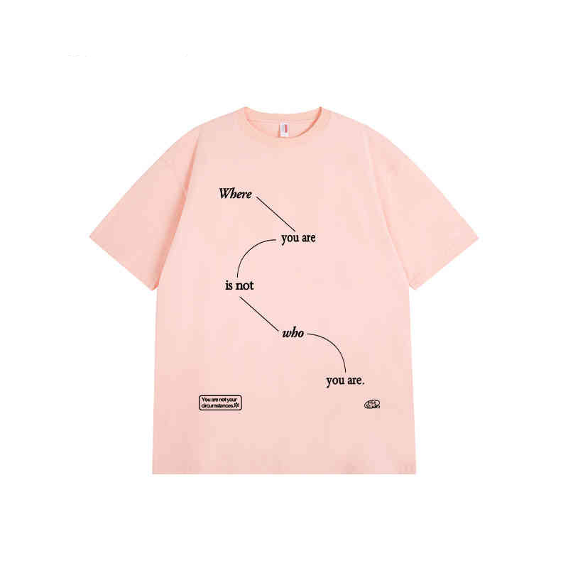 Simple Line Letters Cotton Tee