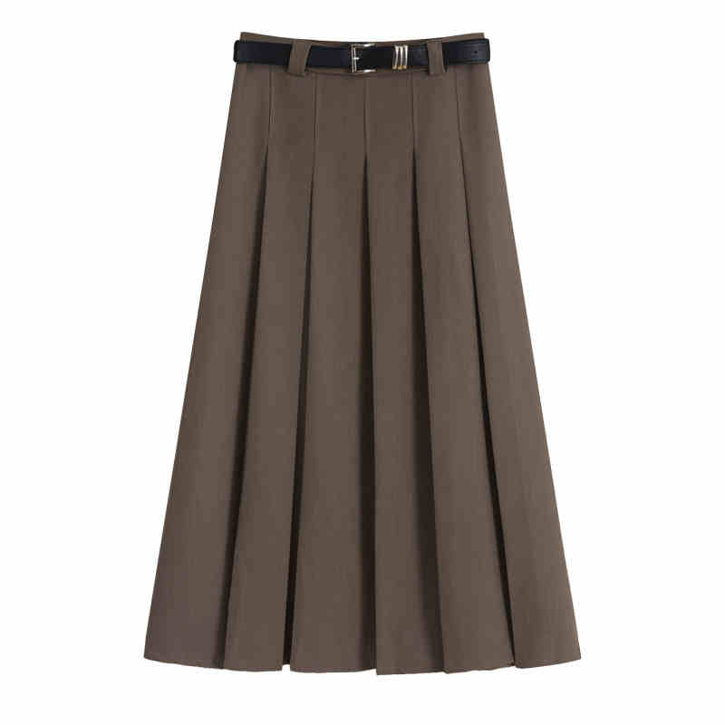 Preppy Mid-length Pleated Skirt