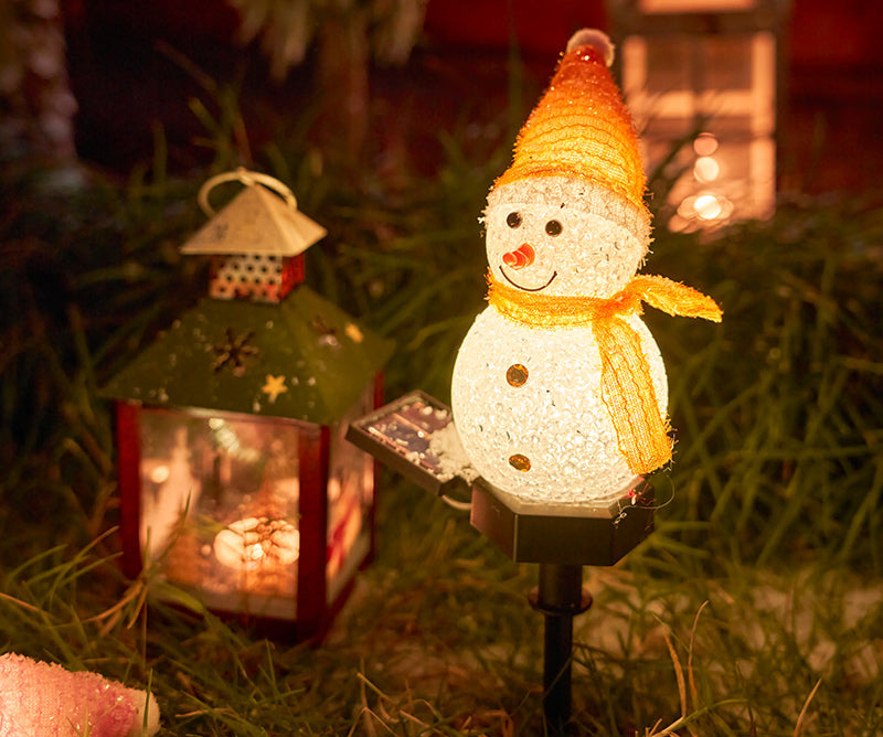 Christmas LED lantern snowman outdoor lights