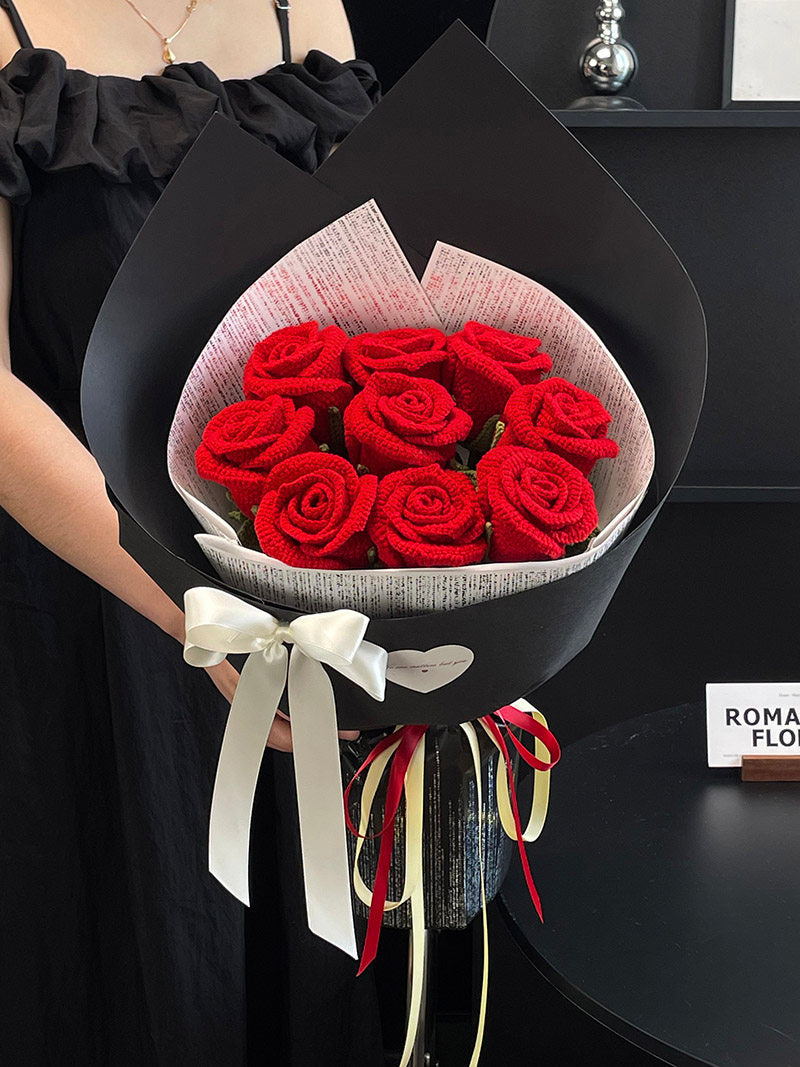 rose handwoven bouquet