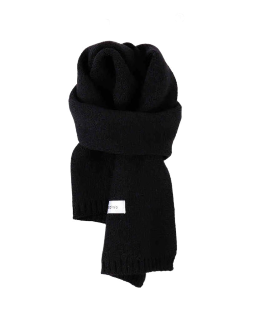 Preppy Black Houndstooth Scarf