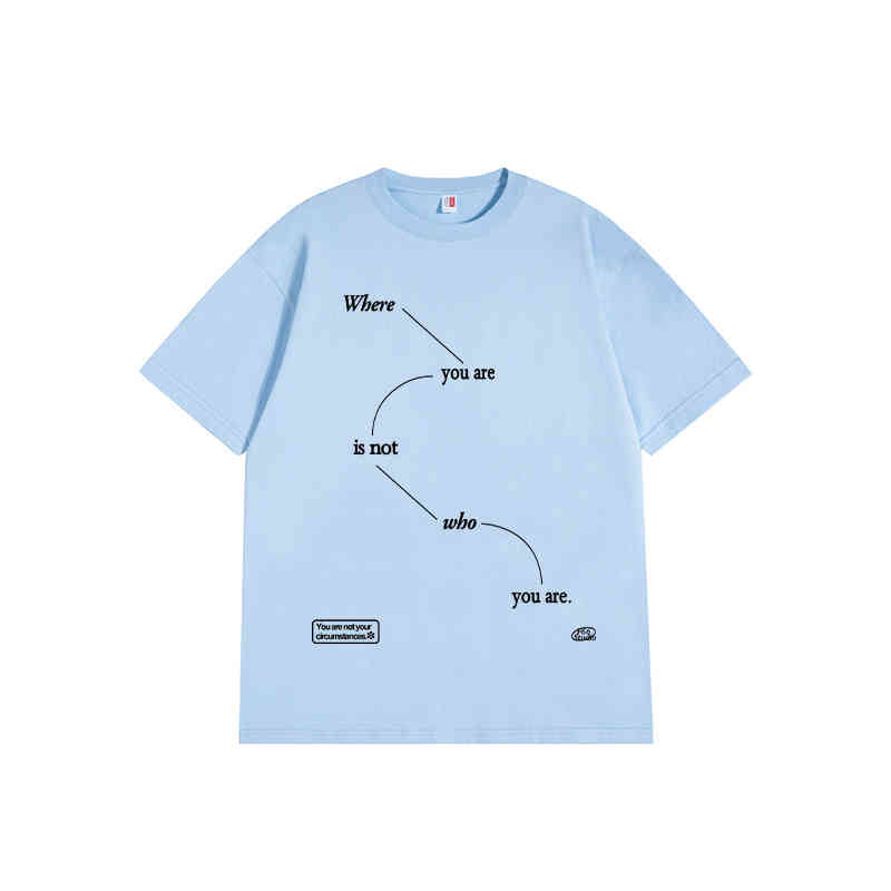 Simple Line Letters Cotton Tee