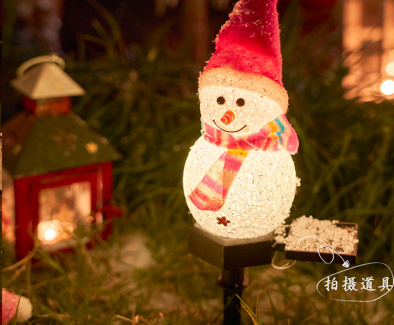Christmas LED lantern snowman outdoor lights