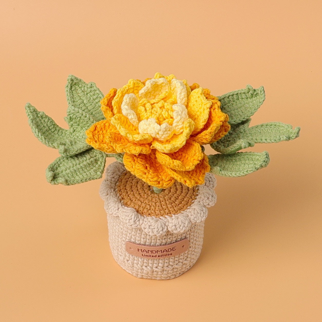 handmade wool crocheted simulated flowers