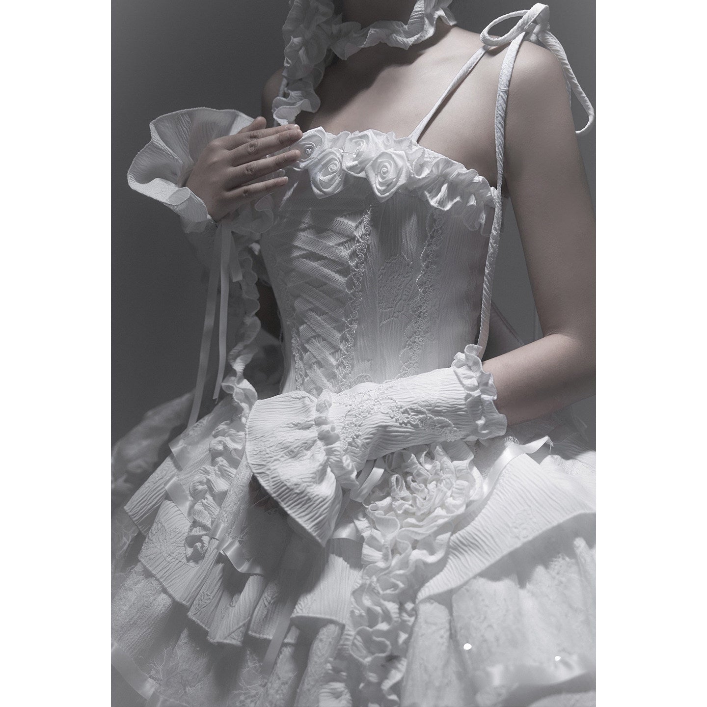 roses gothic cake dress