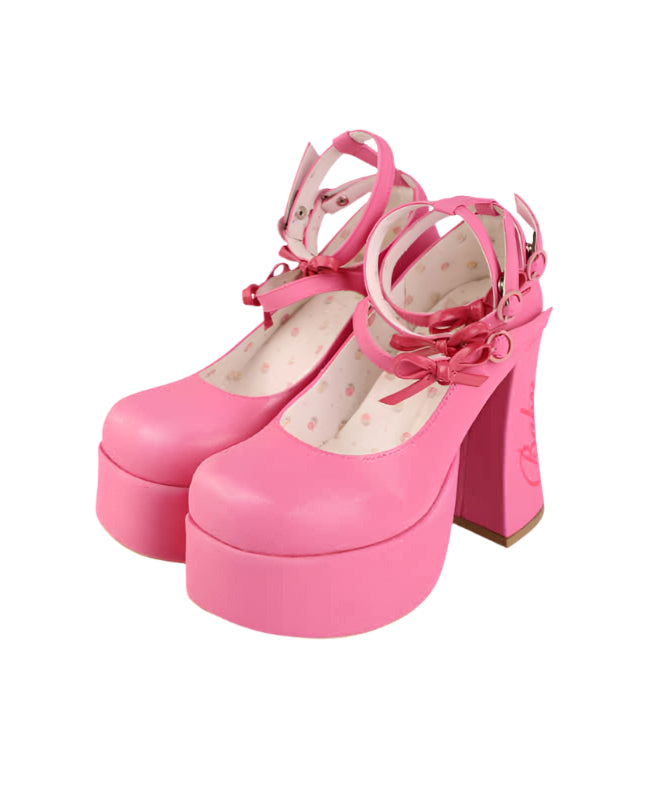 Barbie Diary Bows Coquette Platform High-heeled Shoes