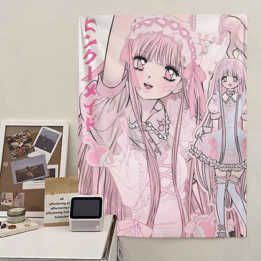 Ins style sweet girl hanging cloth tp1 1 meter wide x 1.5 meters high (accessory bag plus star light included)