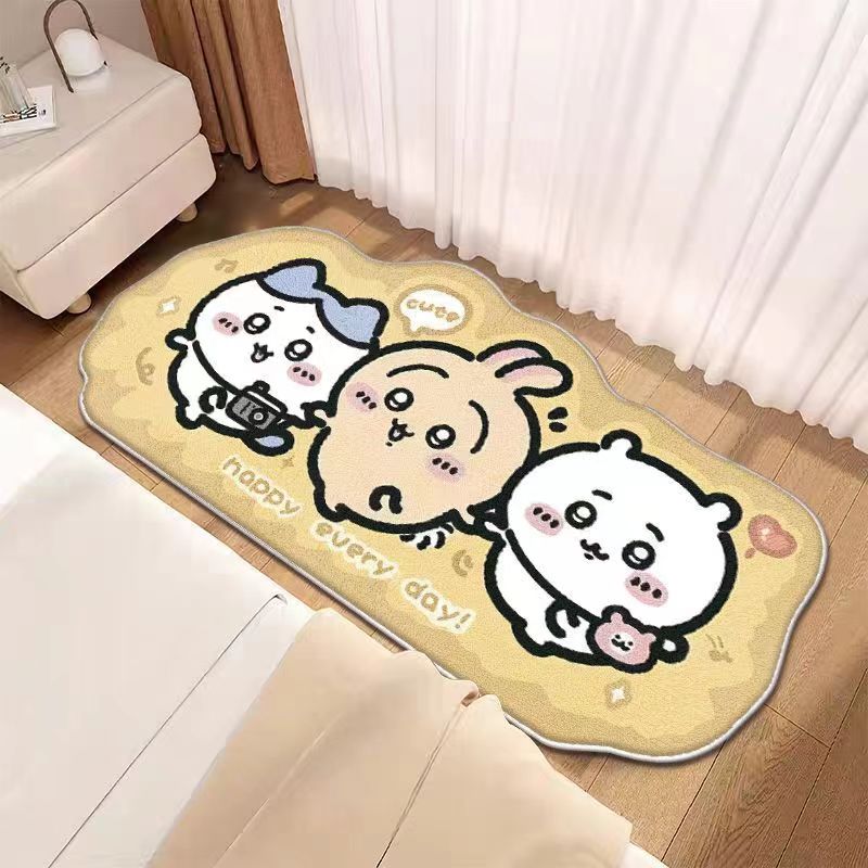 cute bedside imitation cashmere floor mat carpet