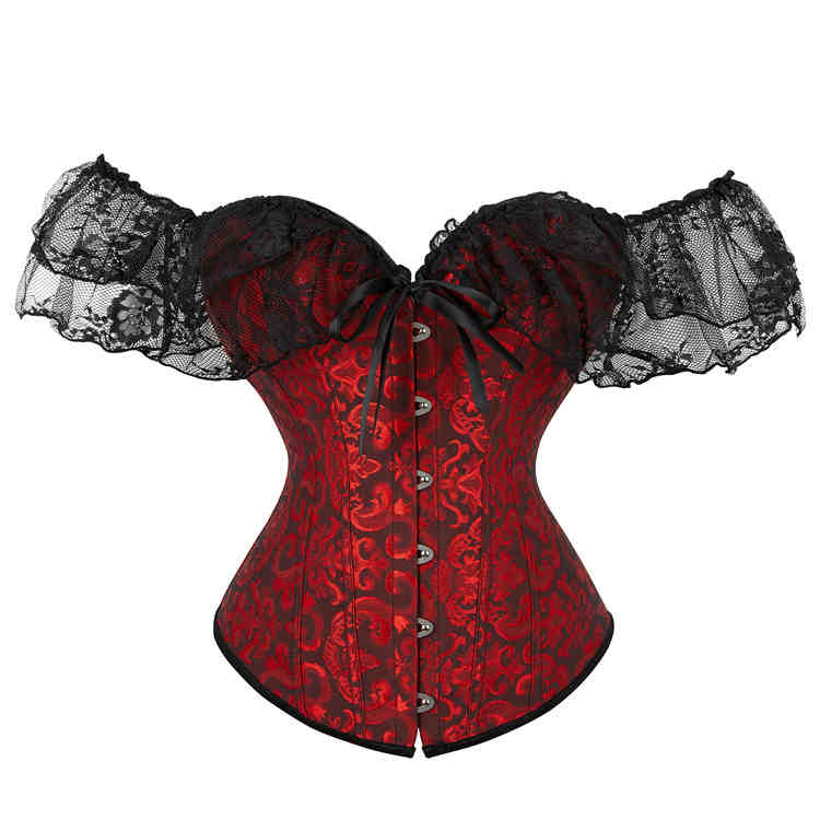 Dark Coquette Boned Lace Corset