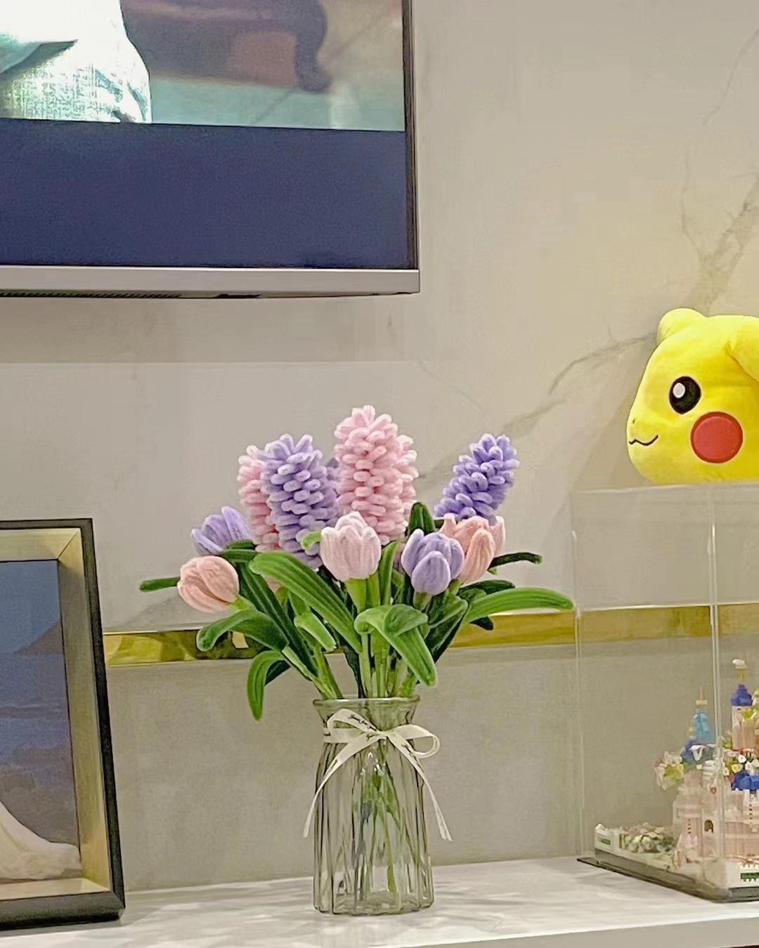 diy Twist stick tulip bouquet